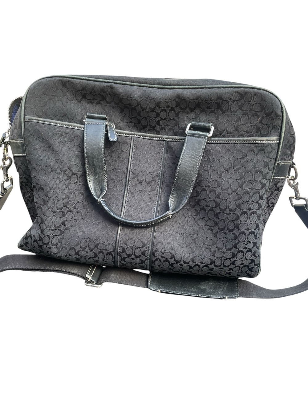 Coach laptop bag/brief case black signature F70181